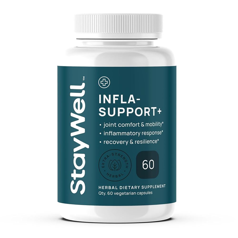 Stay-Well Naturals Infla-Support Plus 750mg Herbal Blend - 60 Capsules
