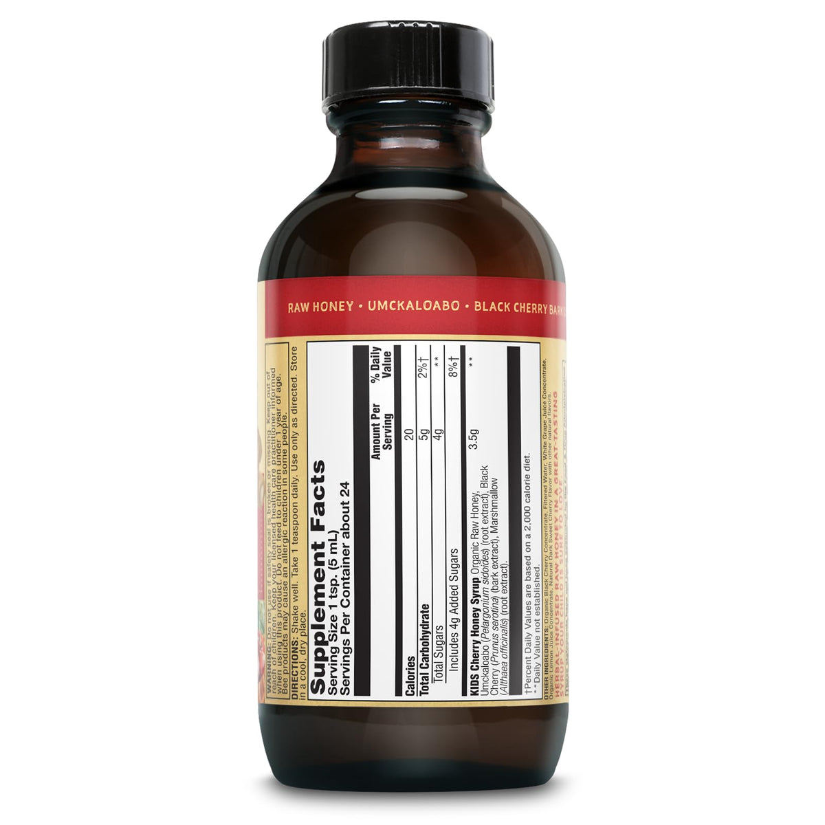 ZAND Honey Gardens Kids Cherry & Honey Soothing Throat Syrup - 4 FL OZ - image 2