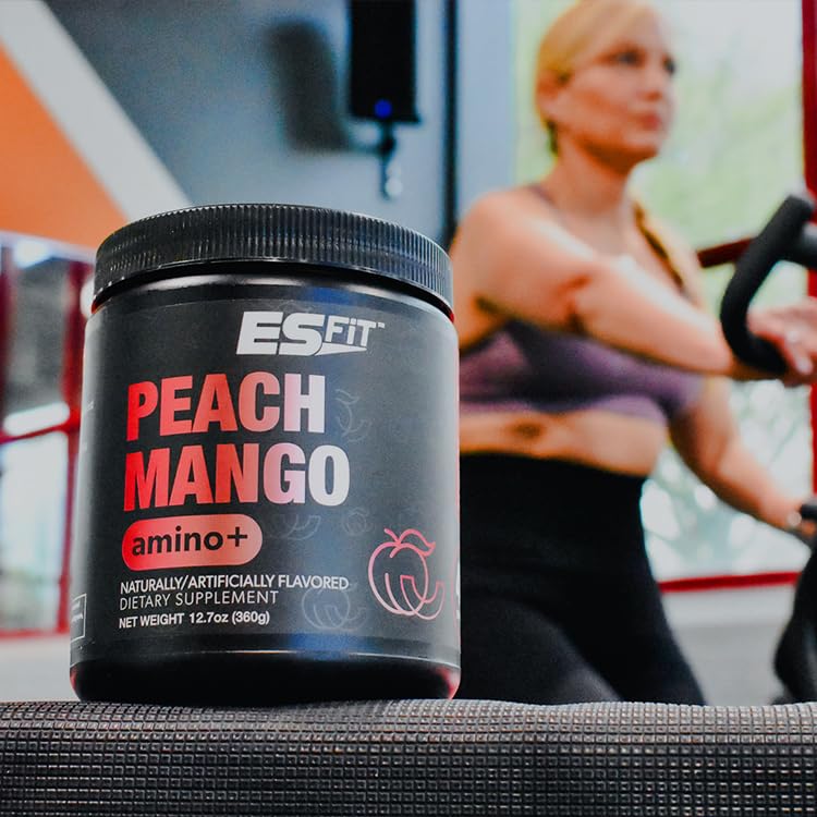 ES FIT Amino+ Powder - Pre and Post Workout with Caffeine + Green Tea
