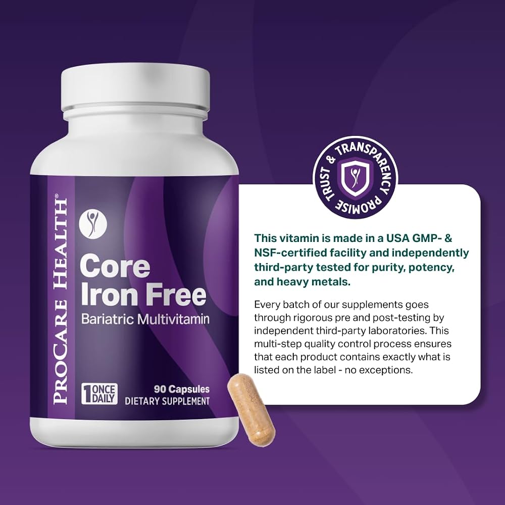 ProCare Health Core Iron Free Bariatric Multivitamin - 30 Capsules - image 7