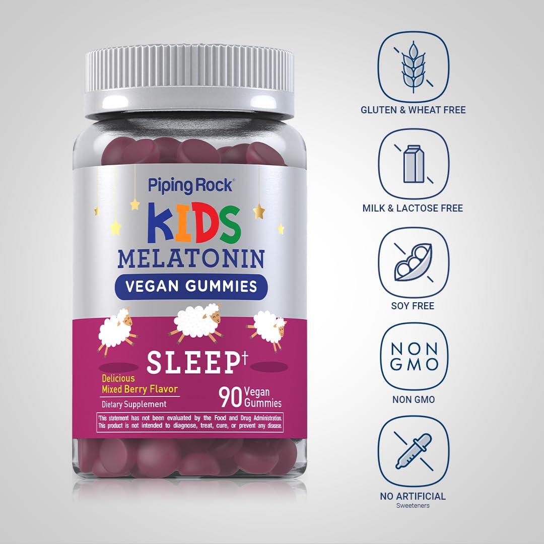 Piping Rock Kids Melatonin Gummies 1mg - 90 Count - image 3