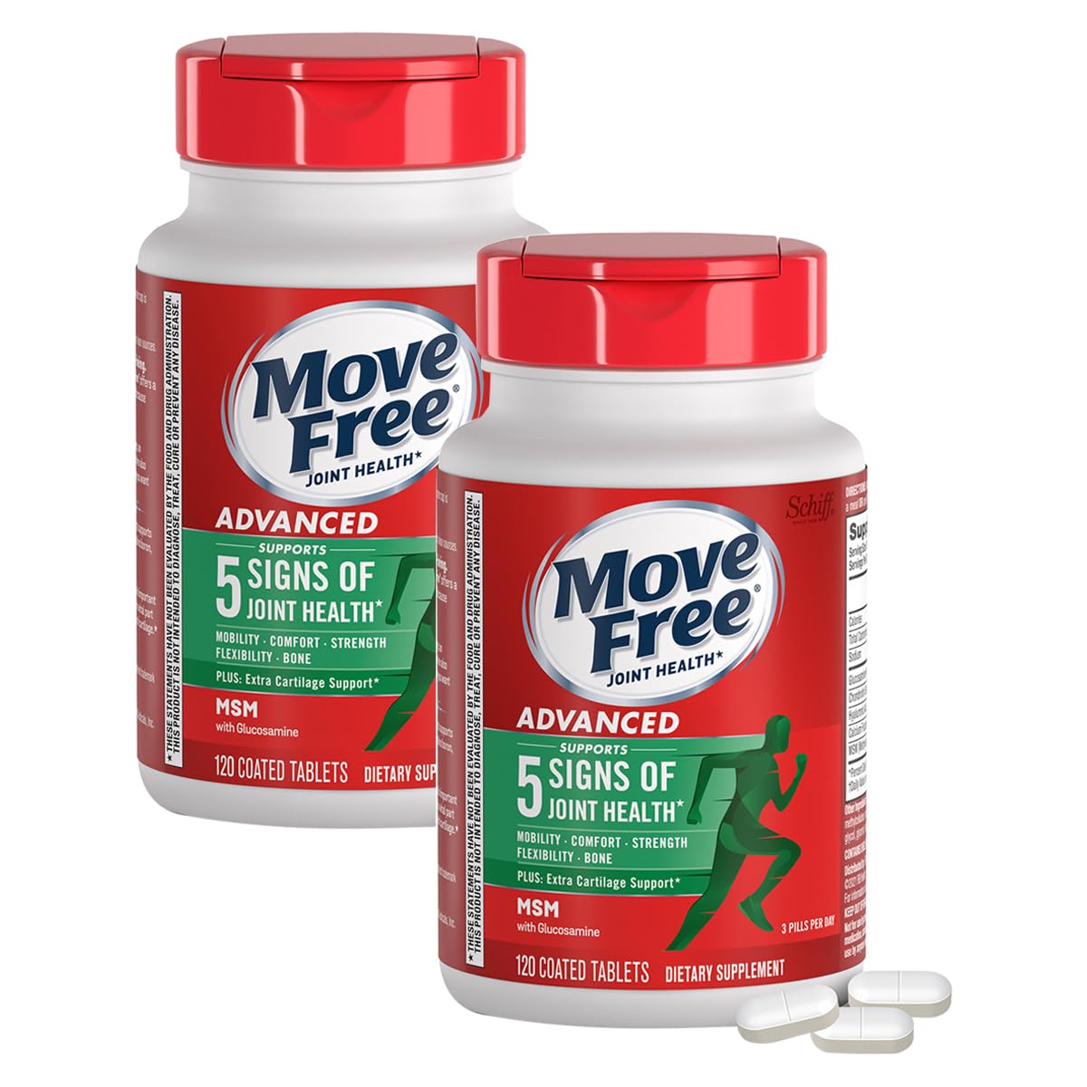 Move Free Advanced Plus MSM Joint Health Tablets - 240 Count
