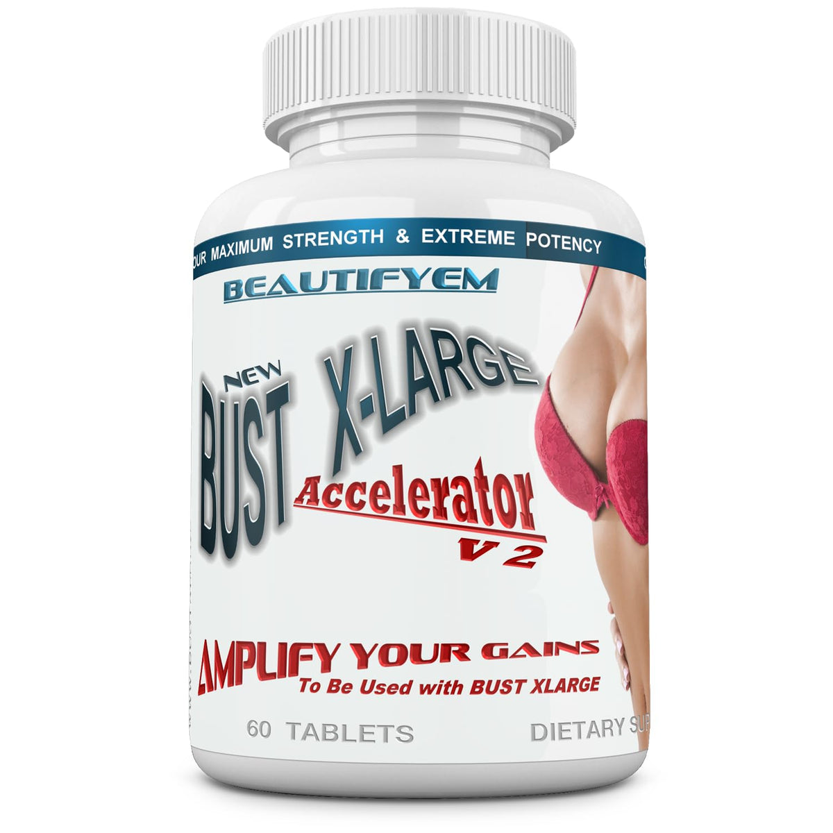 BEAUTIFYEM Bust X-Large Accelerator Tablets - 60 Tablets