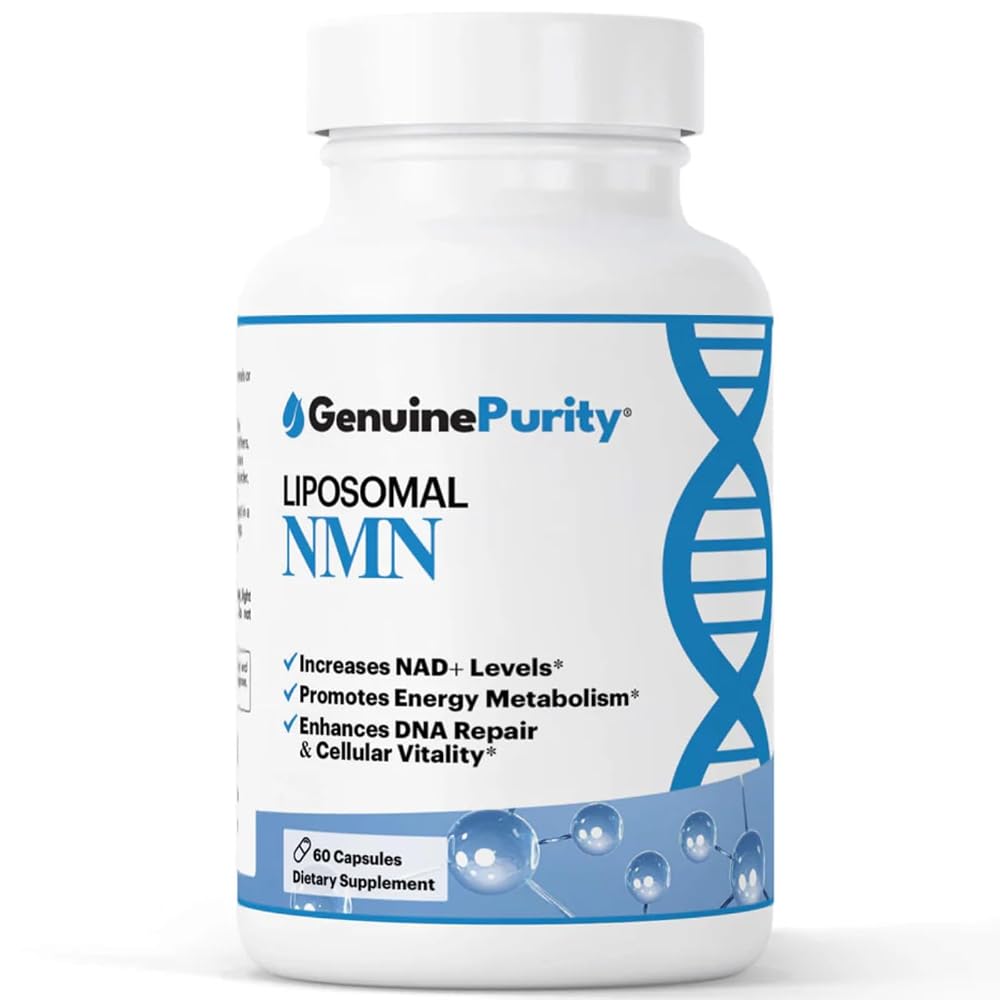 GenuinePurity NMN 250mg Liposomal Supplement - 60 Vegan Capsules