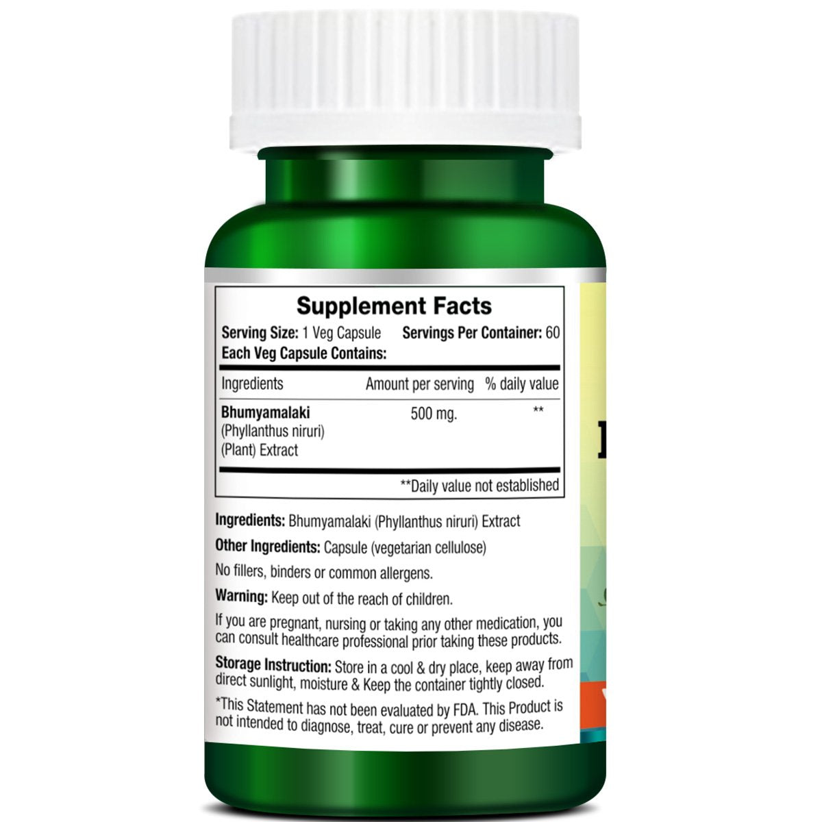 Morpheme Phyllanthus Niruri 500mg Extract - 360 Vegetarian Capsules - image 3