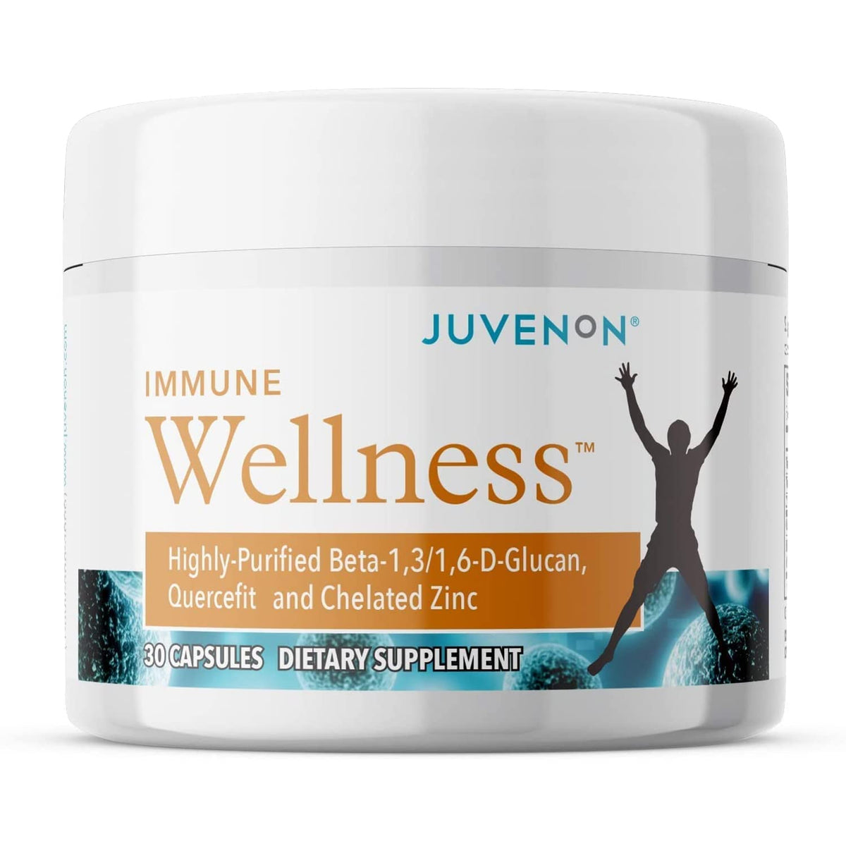 Juvenon Immune Wellness Defense Supplement with Vitamin C & Zinc - 30 Capsules