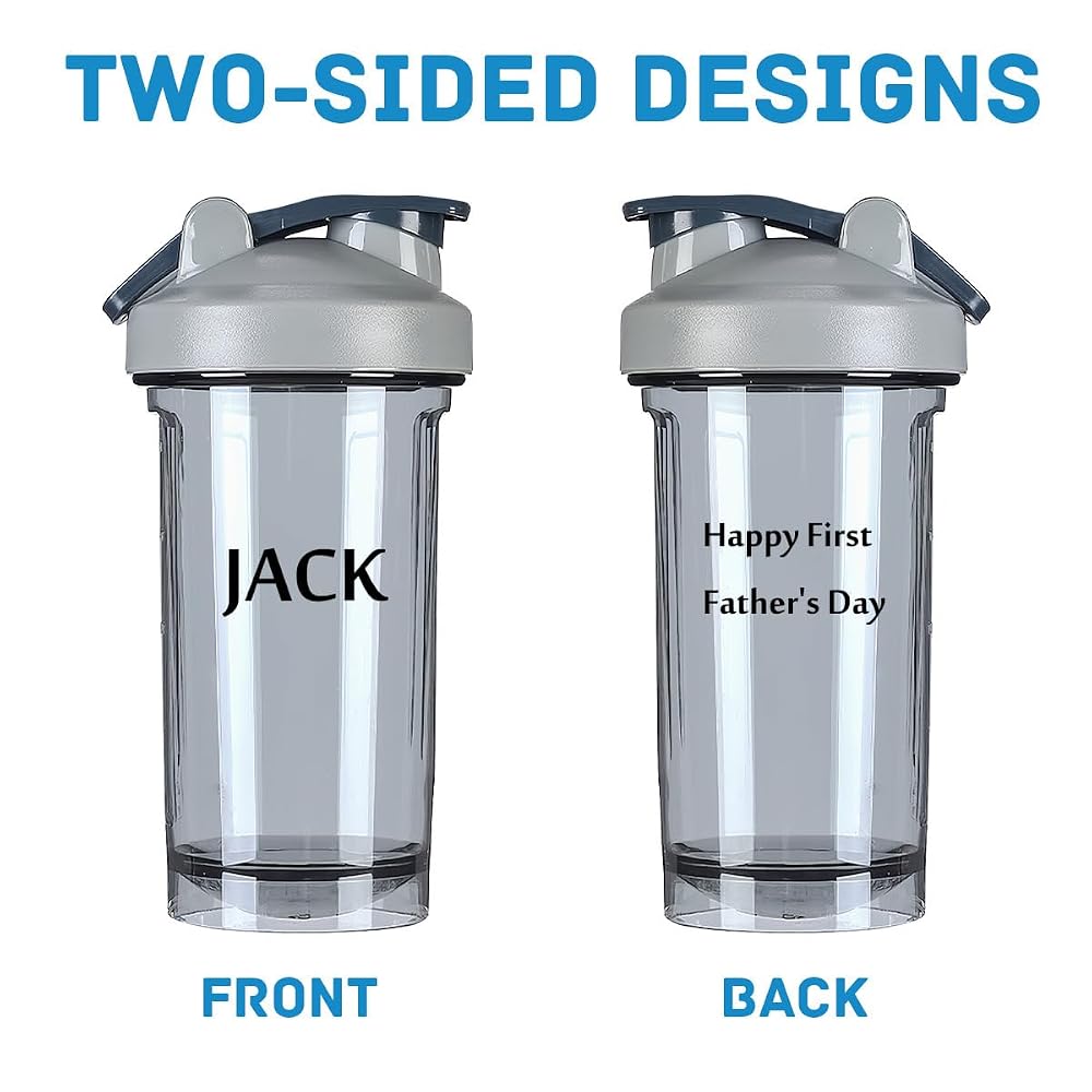 APZNBYR Custom Shaker Bottles 18 OZ Plastic