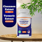 Vitamatic Berberine & Ceylon Cinnamon - 240 Vegetarian Capsules - image 7