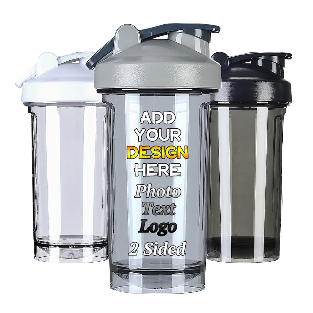 AMOPEIR Custom Shaker Bottles for Fitness