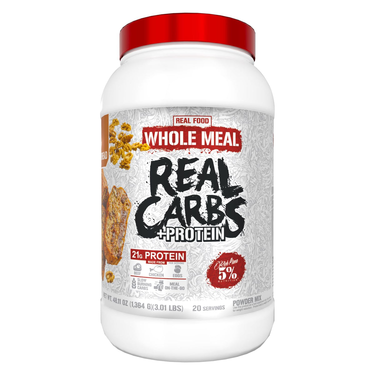 5% Nutrition Real Carbs + Protein Powder