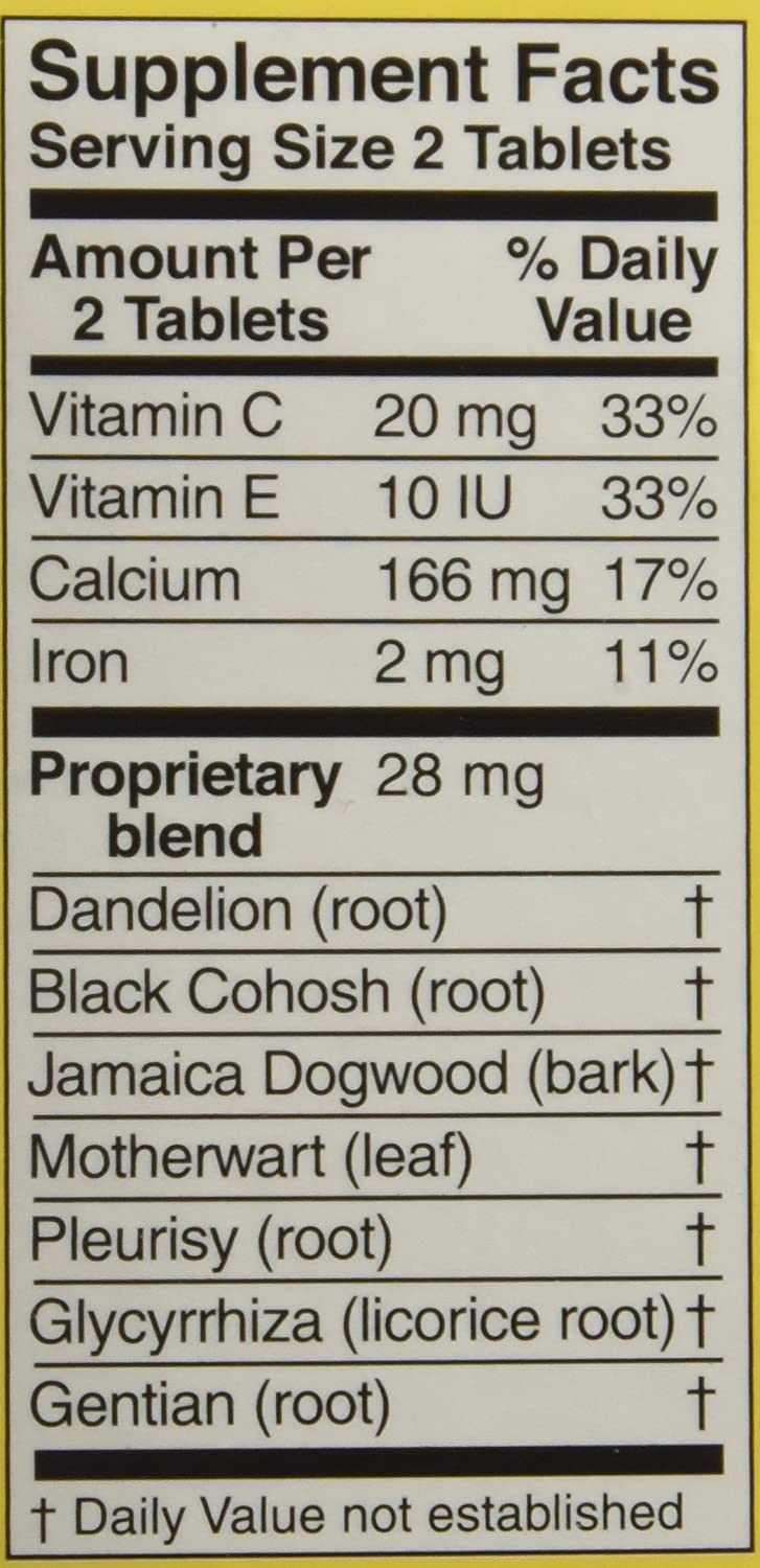Lydia Pinkham Tablets Menstrual & Menopause Support - 72 Tablets - image 4