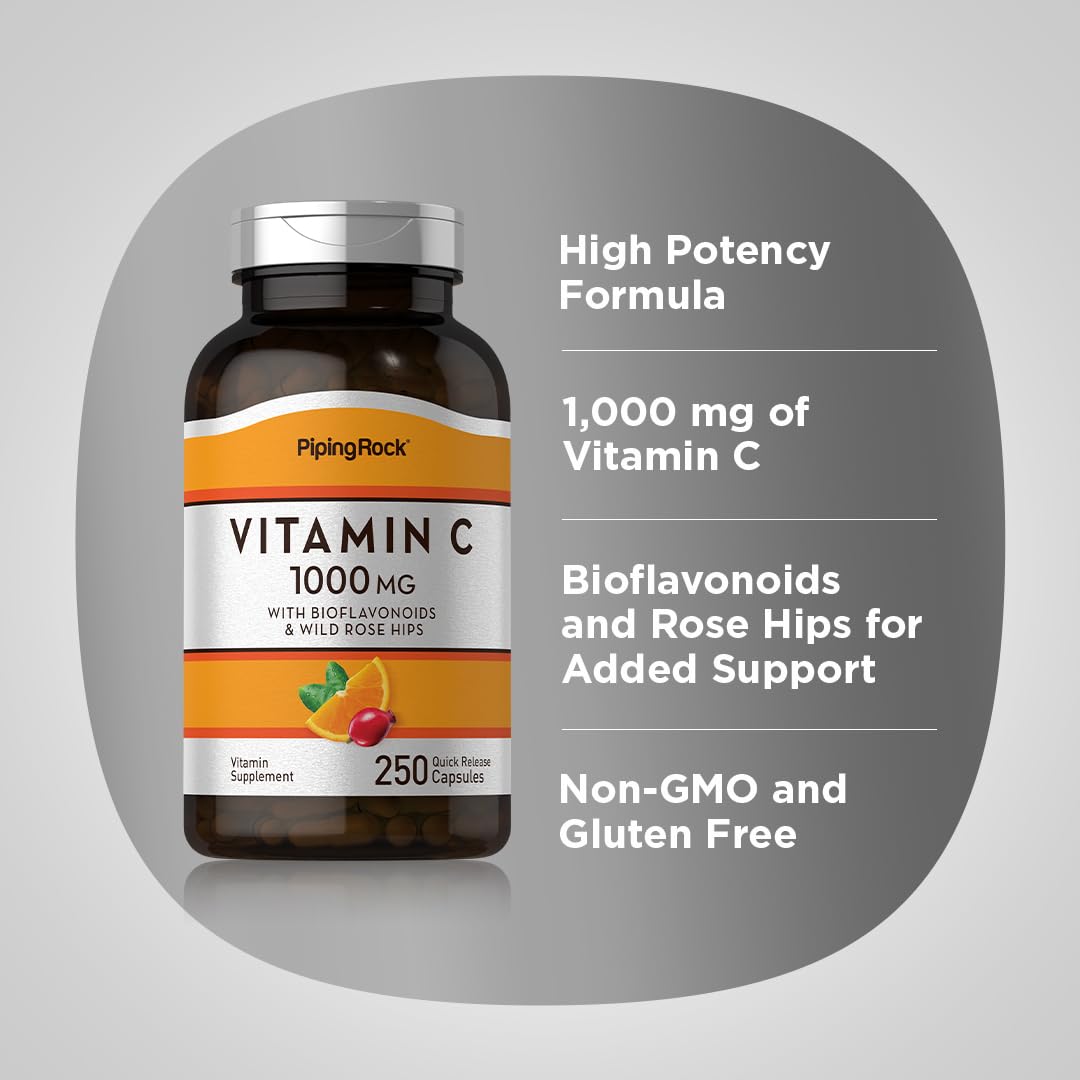 Piping Rock Vitamin C 1000mg - 250 Capsules - image 4