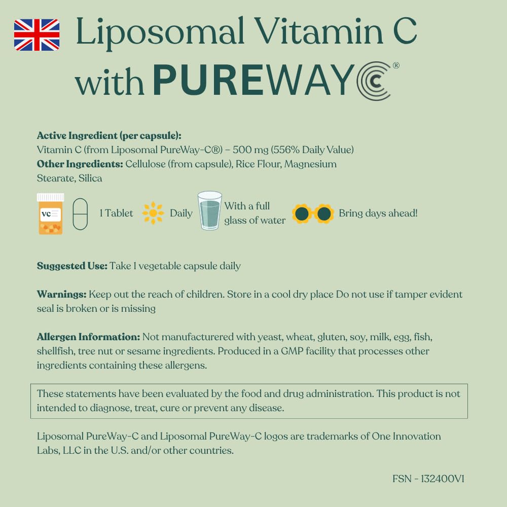 Florida Sunshine Liposomal Vitamin C 500mg - 120 Capsules - image 6