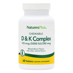 NaturesPlus D & K Complex Mixed Berry Chewables - 60 Count