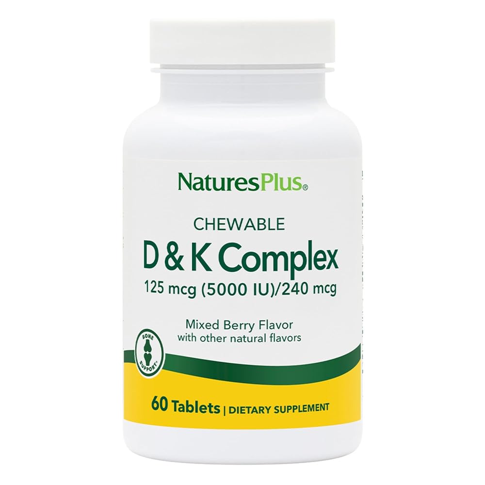 NaturesPlus D & K Complex Mixed Berry Chewables - 60 Count