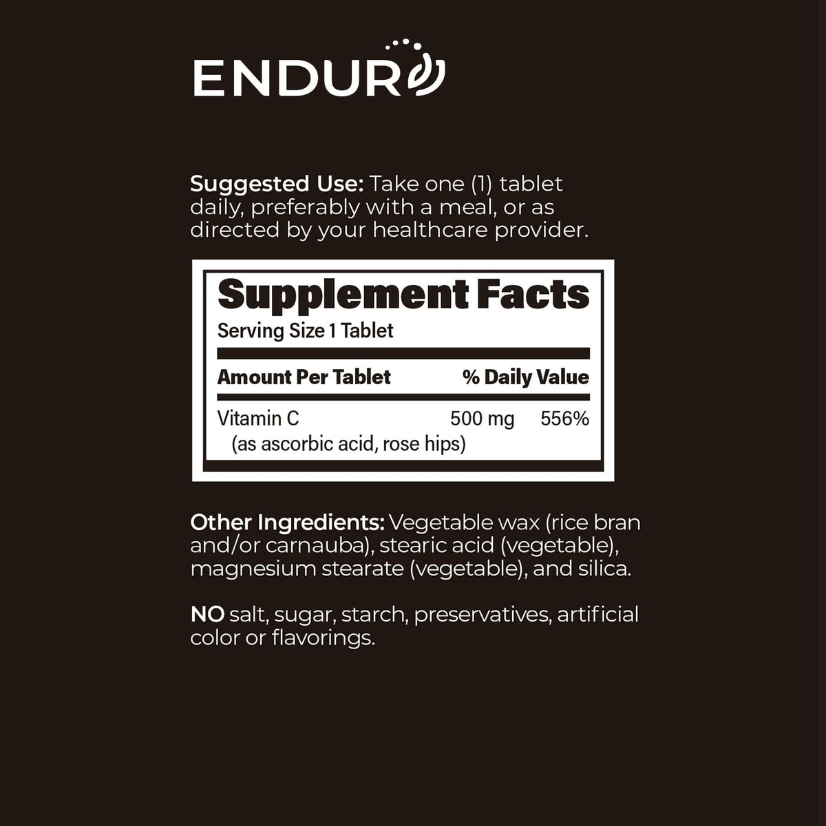 Endurance Products ENDUR-C Vitamin C 500mg Sustained Release - 90 Tablets - image 6