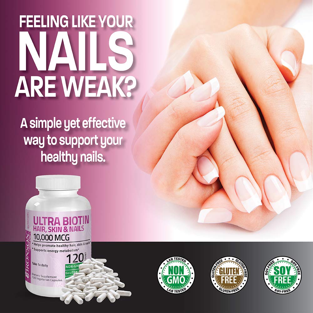 Bronson Ultra Biotin Hair, Skin & Nails - 10,000 mcg