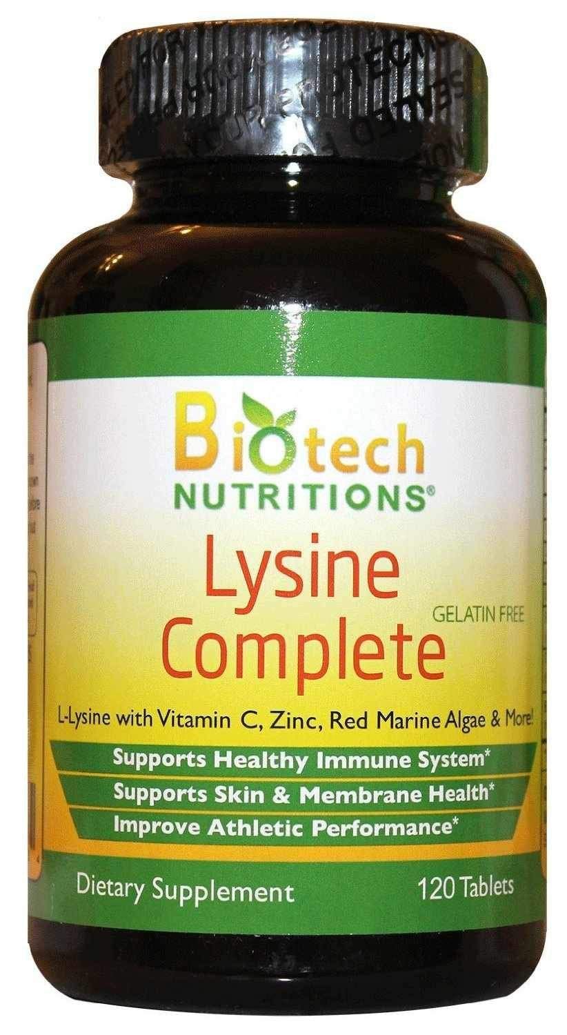 Biotech Nutritions Lysine Complete Amino Acid - 120 Capsules