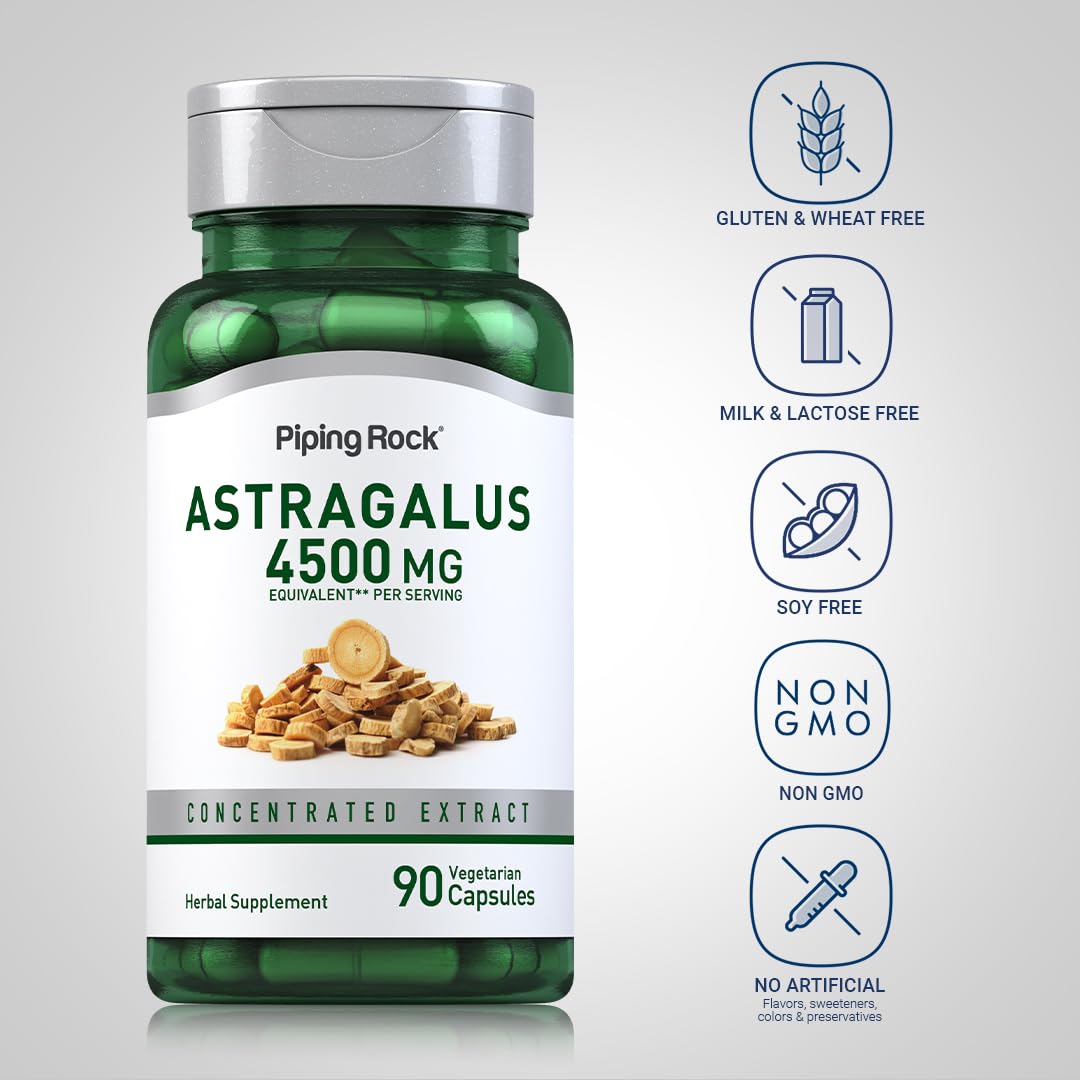 Piping Rock Astragalus Root Extract - 90 Vegetarian Capsules - image 3