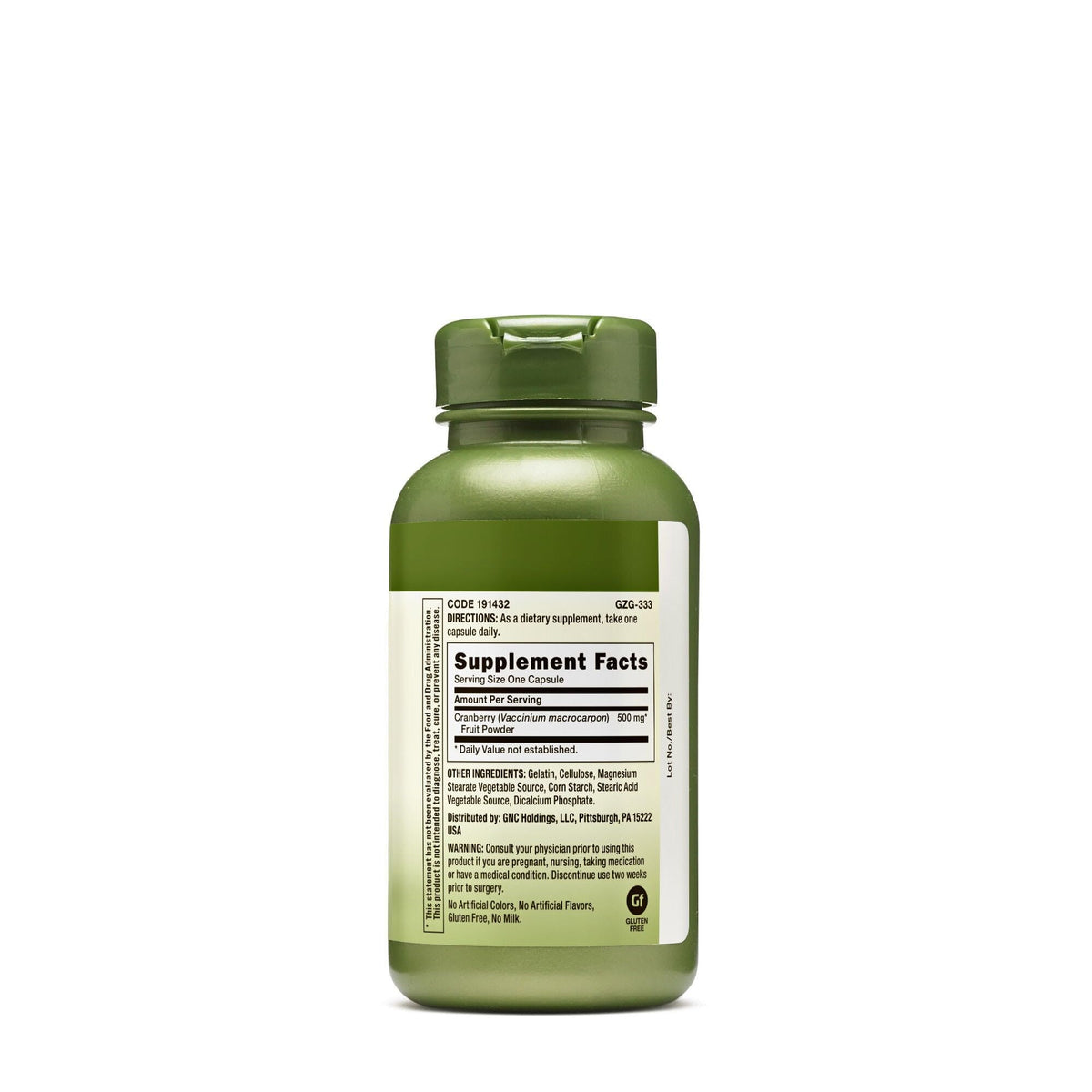 GNC Herbal Plus Whole Herb Cranberry 500mg - 100 Capsules - image 2