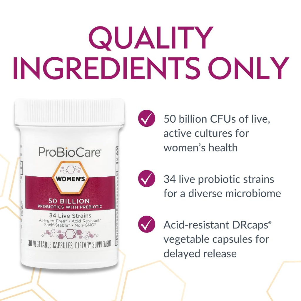 ProBioCare Probiotic for Women - 50 Billion CFUs - Supports Digestive