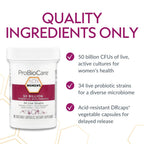 ProBioCare Probiotic for Women - 50 Billion CFUs - Supports Digestive