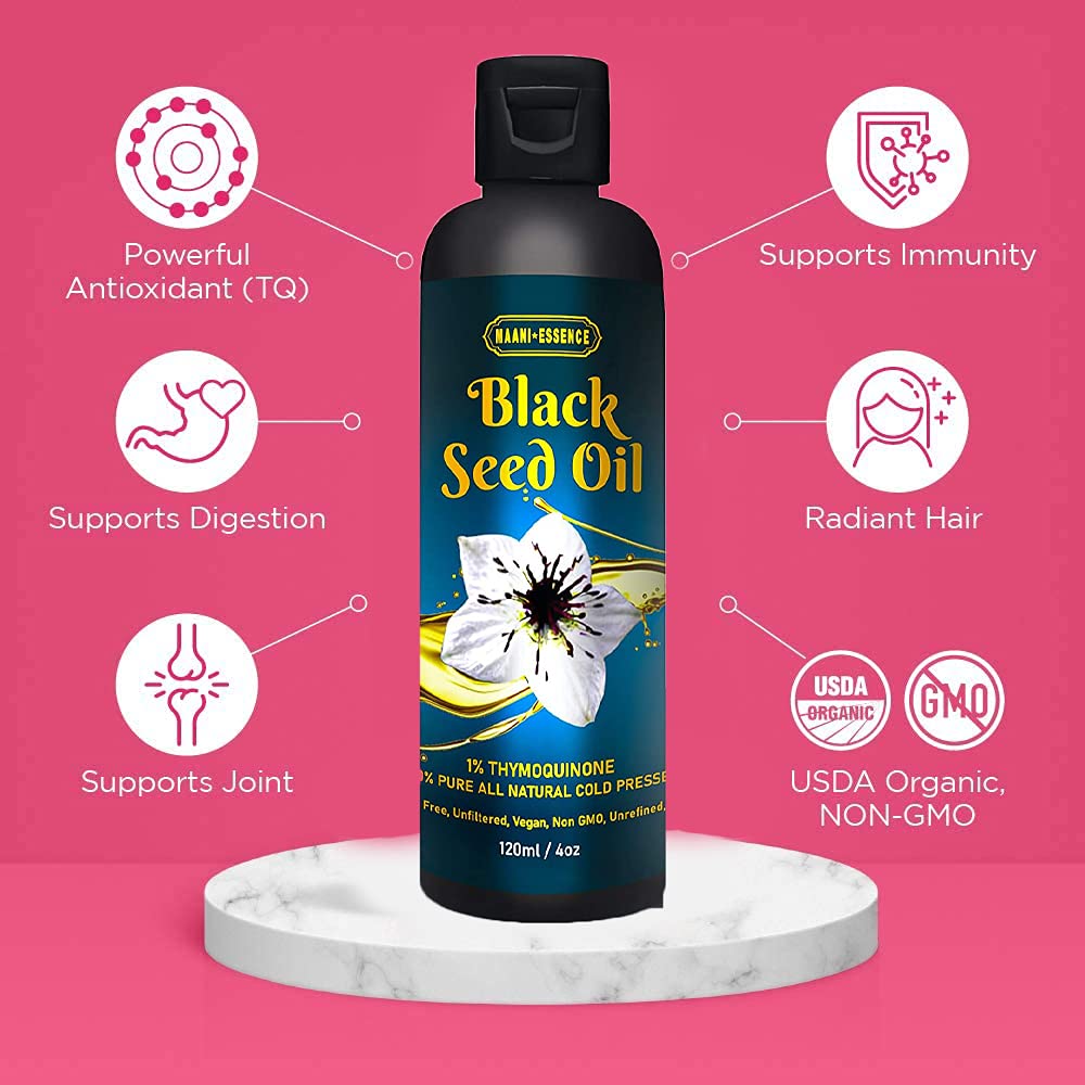Maani ETHIOPIA'S FINEST Black Seed Oil 100% Pure Cold Pressed - image 2