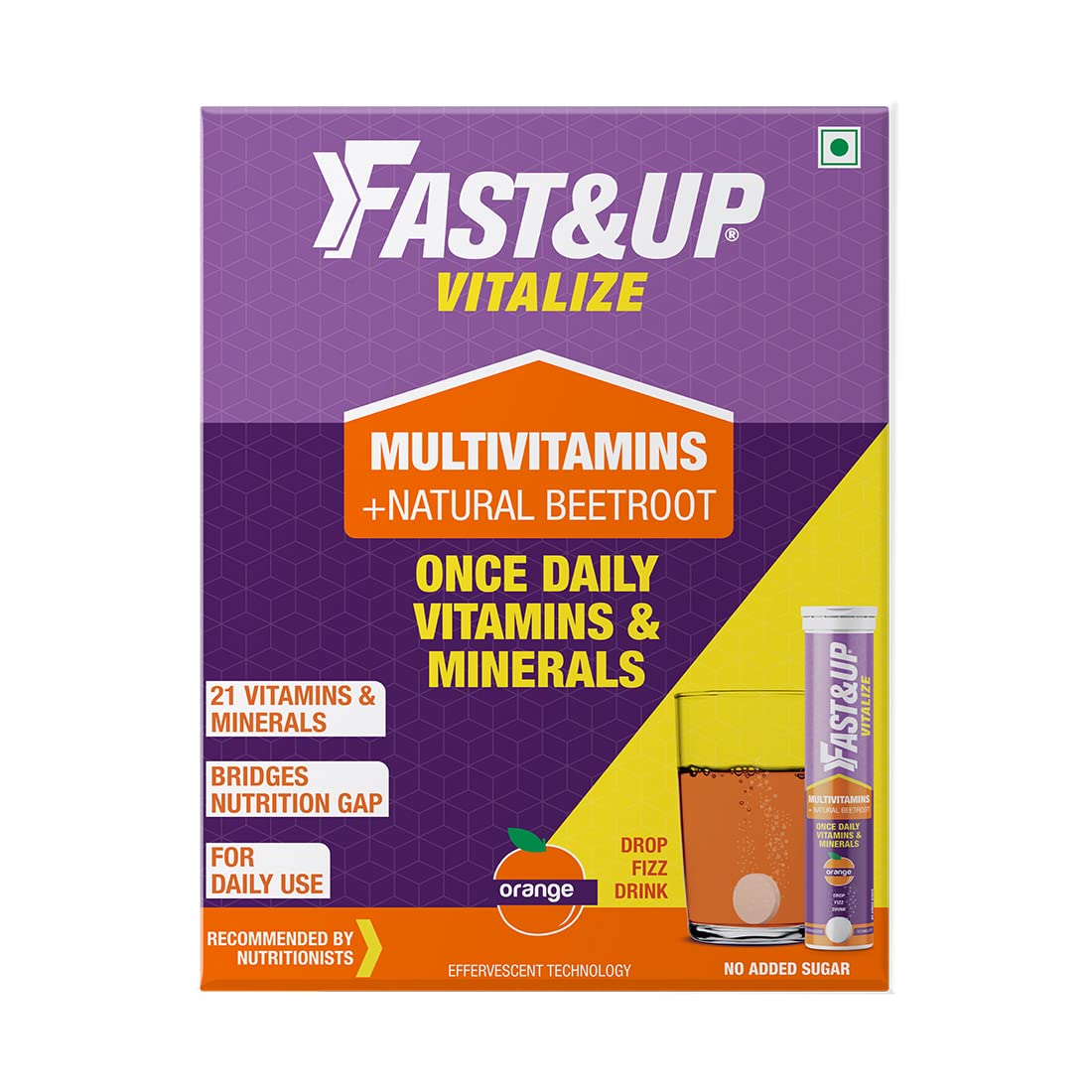 Fast&Up Vitalize Multivitamin Supplement One Daily - 60 Effervescent Tablets