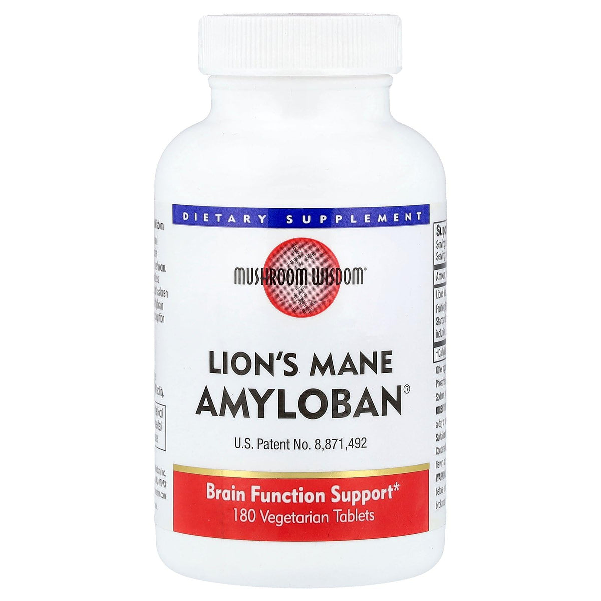 Mushroom Wisdom Amyl Oban 3399 - 180 Vegetarian Tablets
