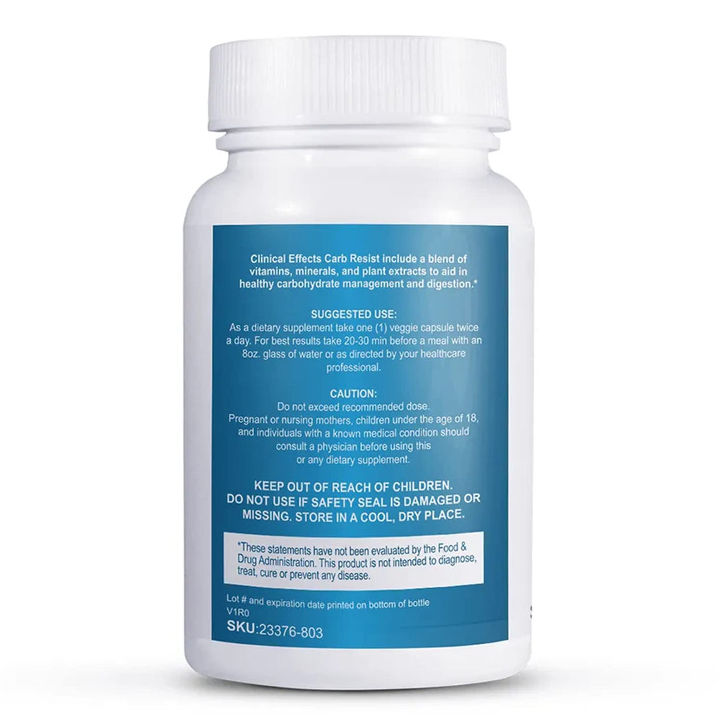Clinical Effects Carb Resist Carb Blocker with Vitamin C - 60 Capsules - image 2
