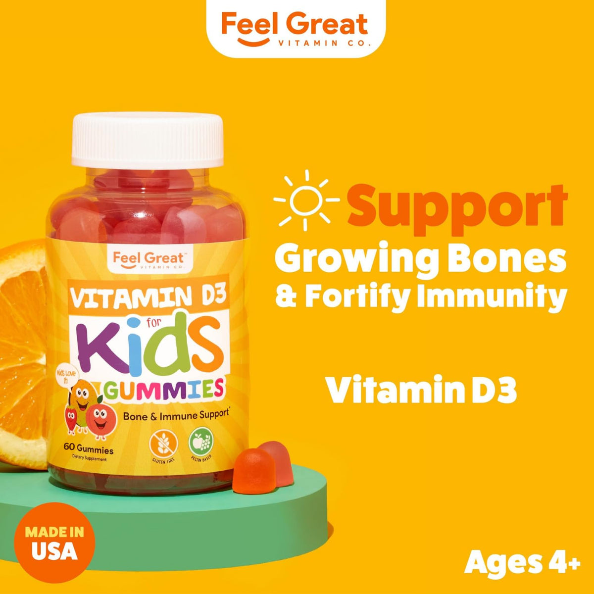 The Feel Great Vitamin Company Feel Great Kids Vitamin D3 1000 IU
