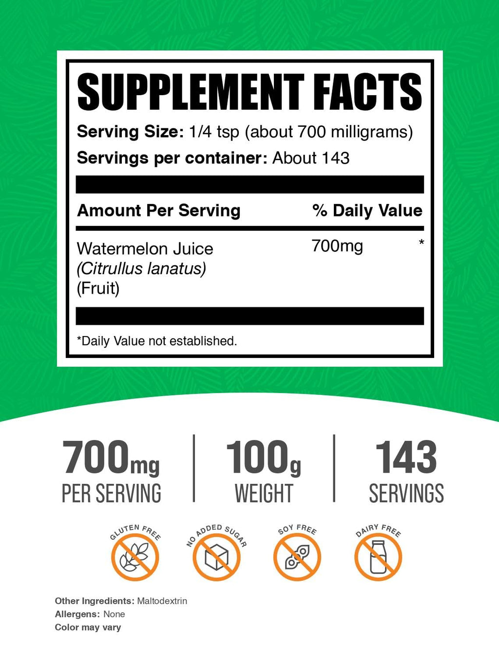 BulkSupplements.com Watermelon Juice Powder