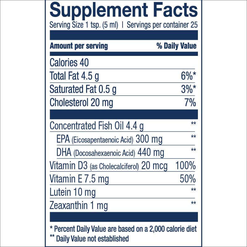 Wiley's Finest Cod Liver Oil, Orange, EPA & DHA