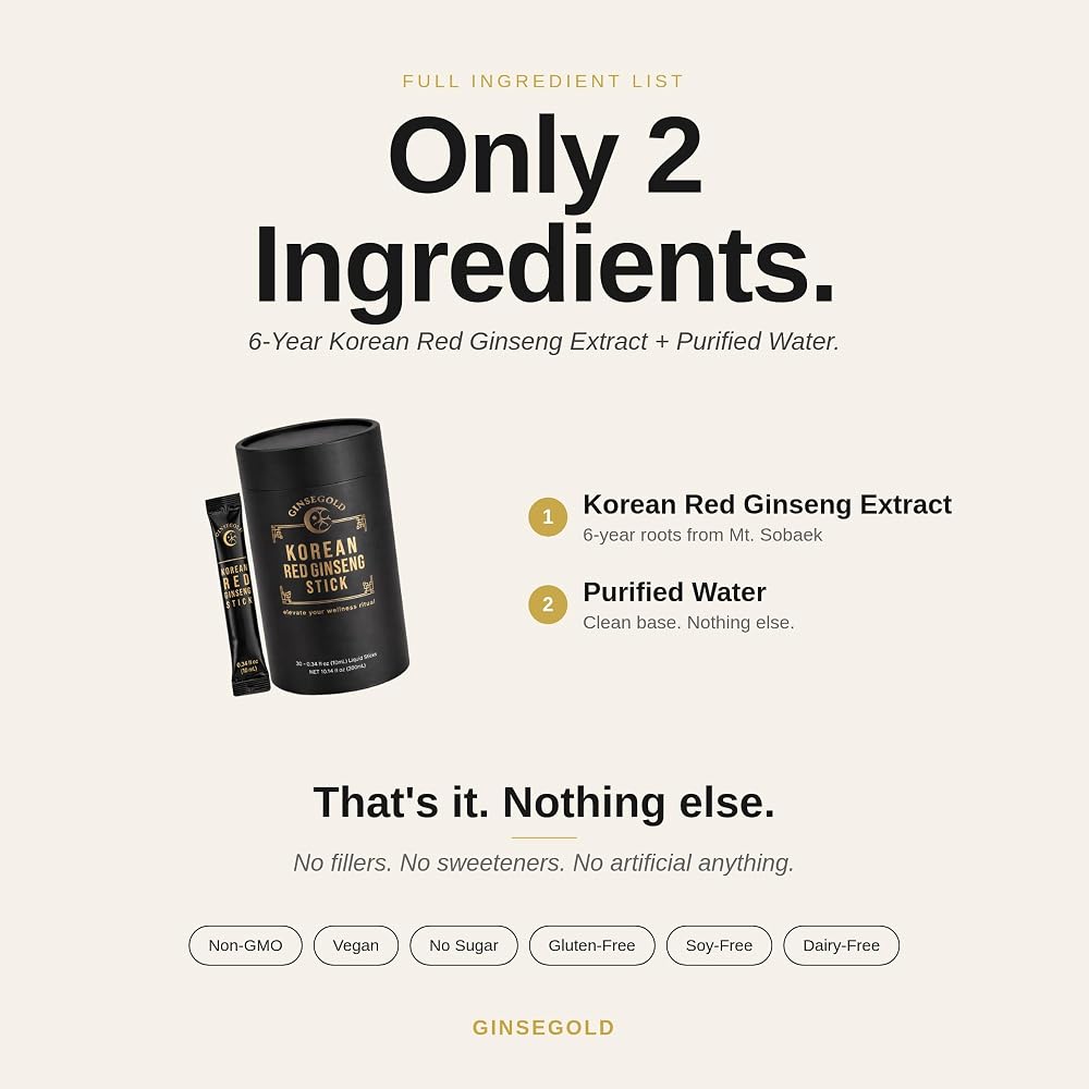 GINSEGOLD Korean Red Ginseng Extract 1,500mg - 30 Sticks - image 3