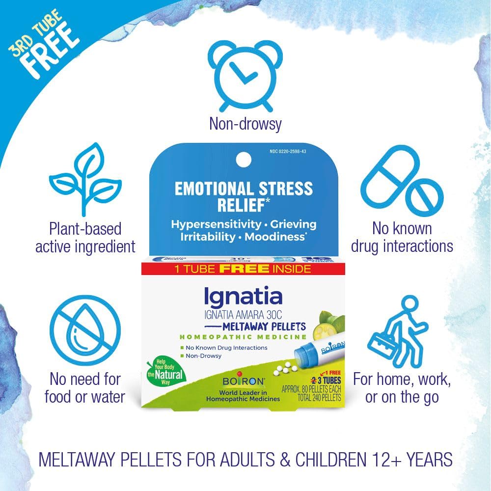 Boiron Ignatia Amara 30C Homeopathic Pellets for Emotional Stress - 240 Pellets - image 3