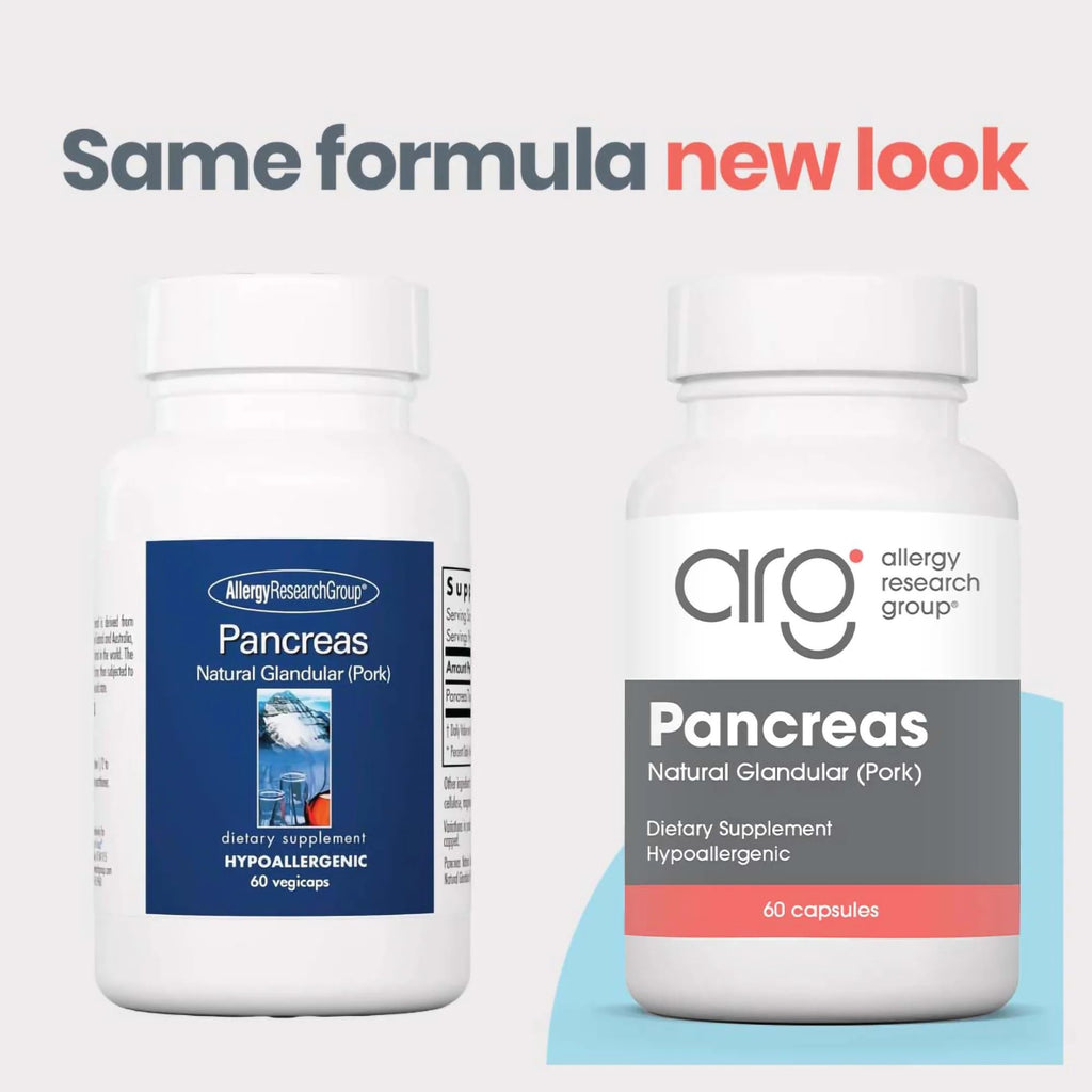 Allergy Research Group Pancreas Natural Glandular 425 mg - 60 Capsules - image 7
