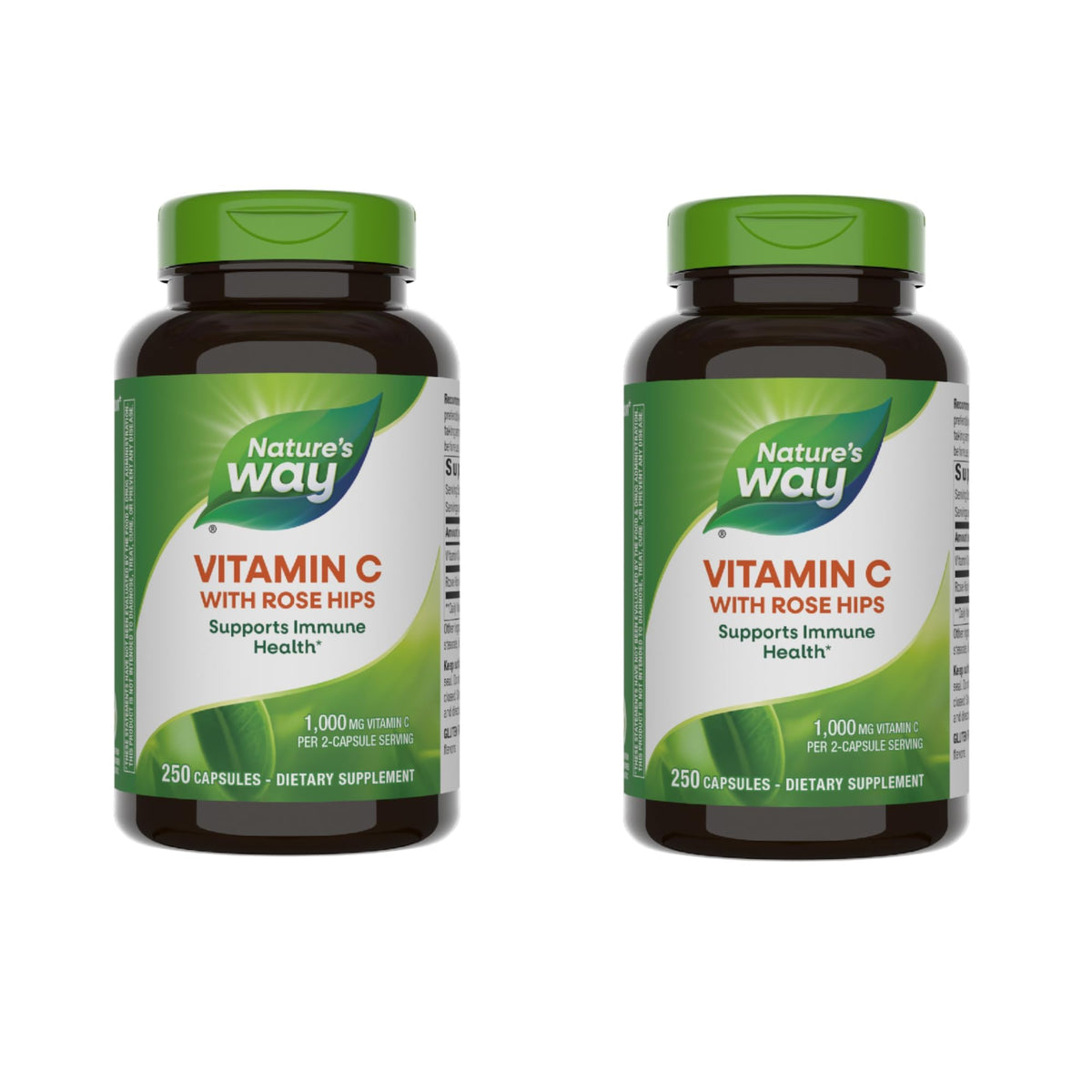 Nature's Way Vitamin C with Rose Hips 500 mg - 250 Capsules