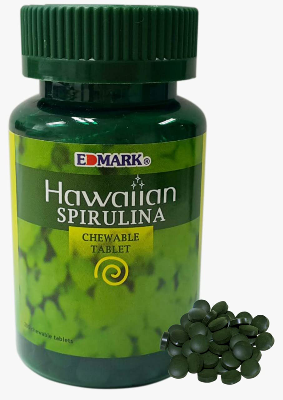 EDMARK Hawaiian Spirulina Tablets for Energy - 200 Count