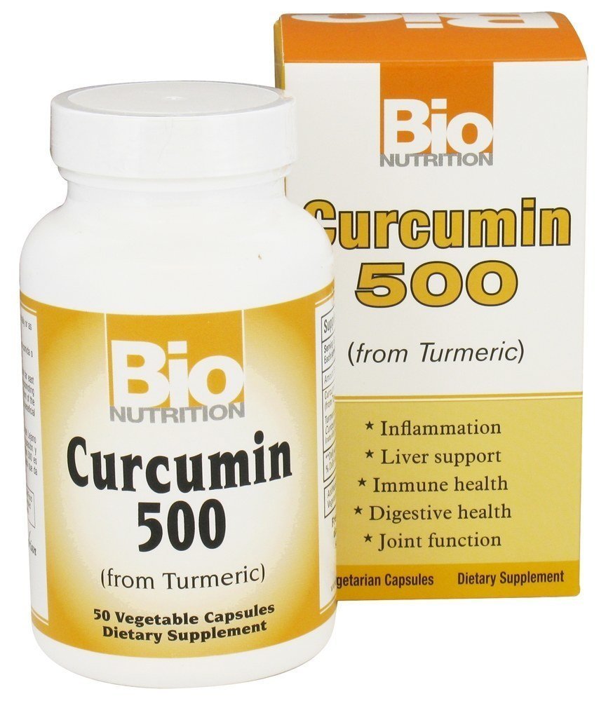 Bio Nutrition Curcumin 500 Vegetarian Capsules - 50 Count