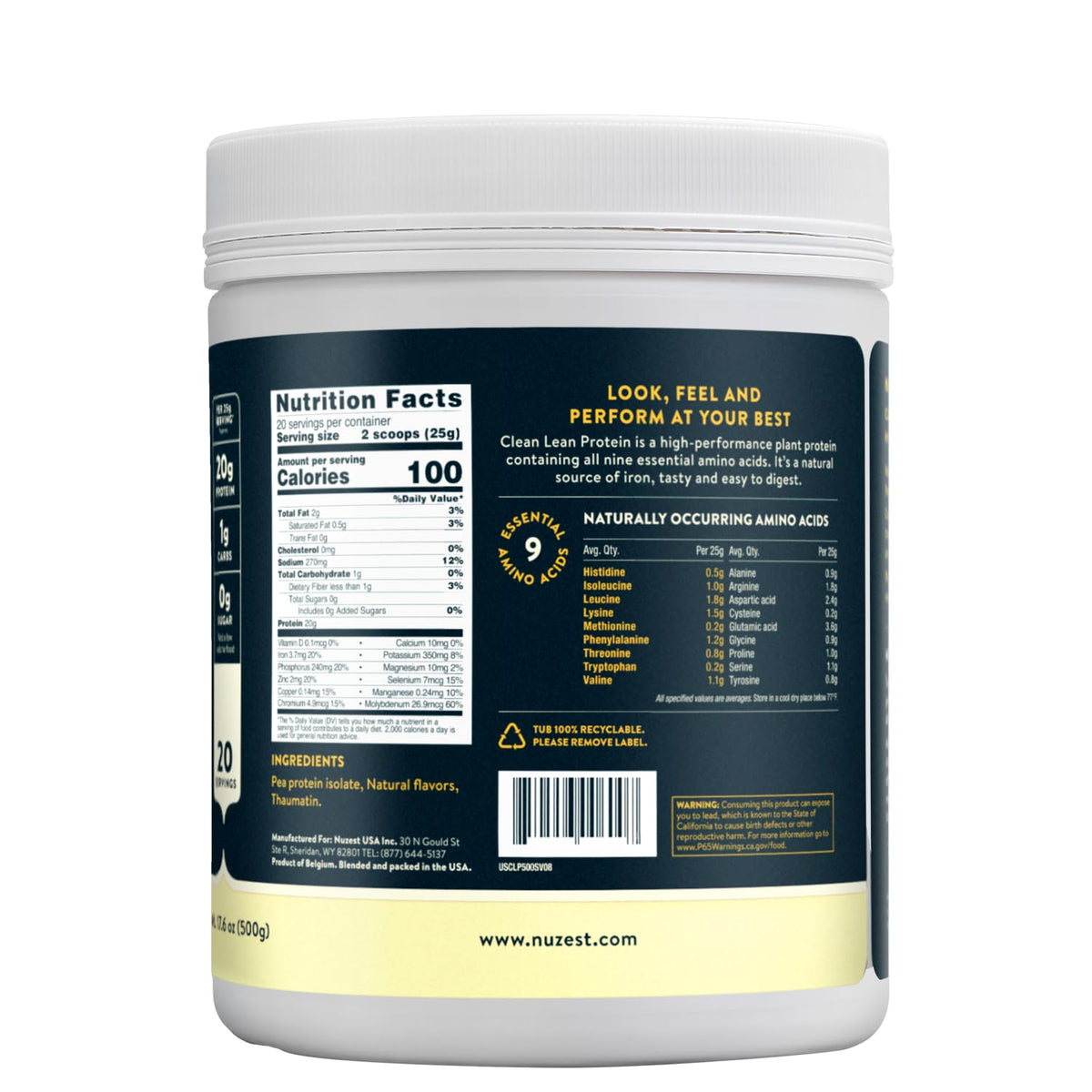Nuzest - Pea Protein Powder - Clean Lean Protein