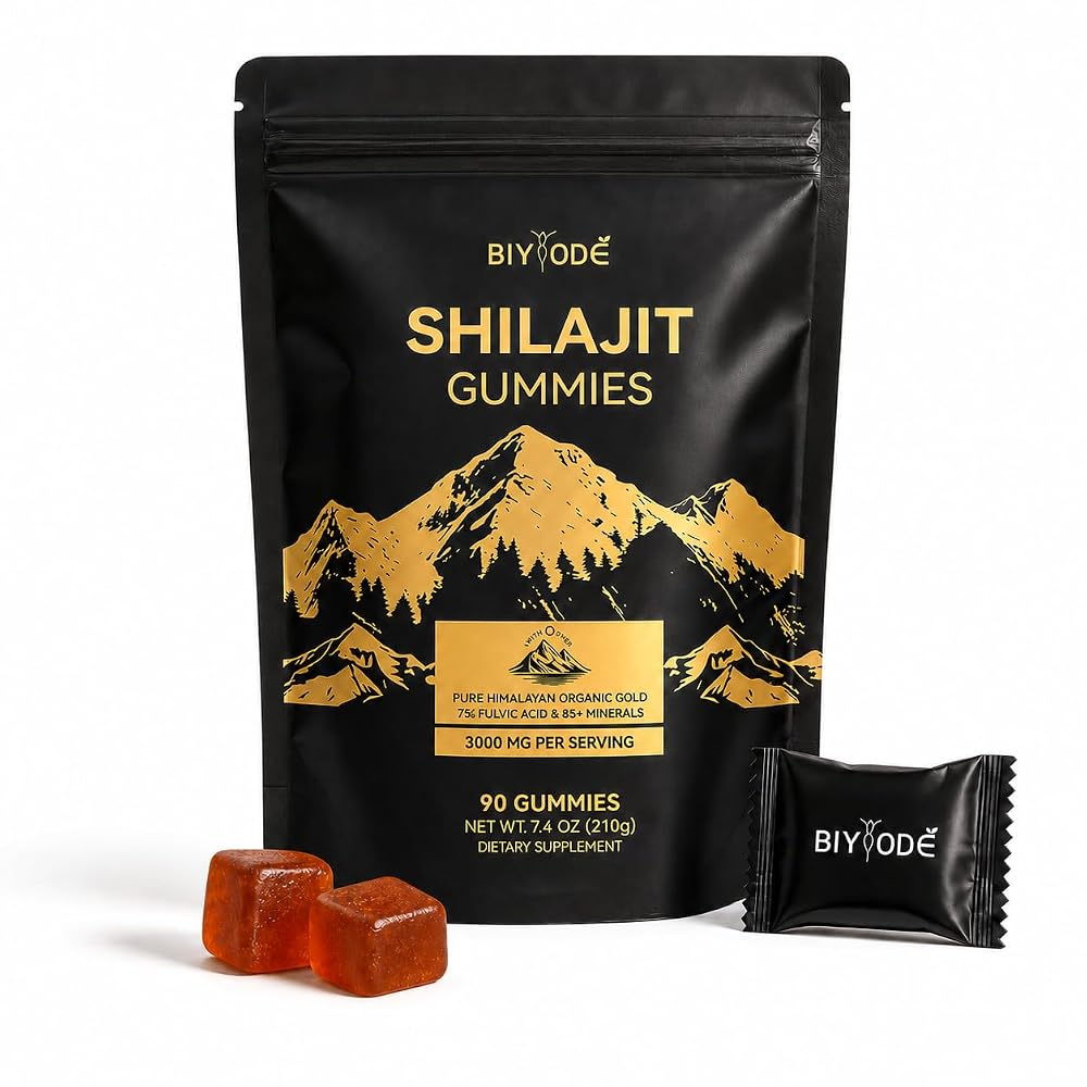 BIYODE Pure Himalayan Shilajit Gummies: Rich in Ashwagandha