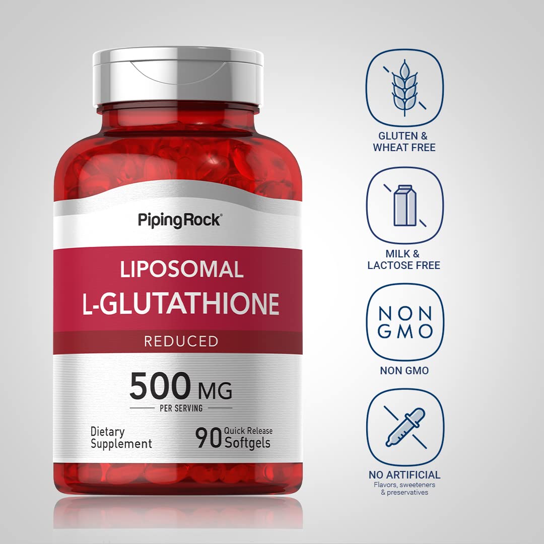 Piping Rock Liposomal Glutathione 500mg - 90 Softgels - image 3