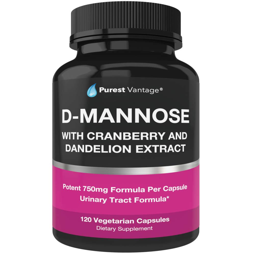 Purest Vantage D-Mannose 600mg with Cranberry - 120 Capsules