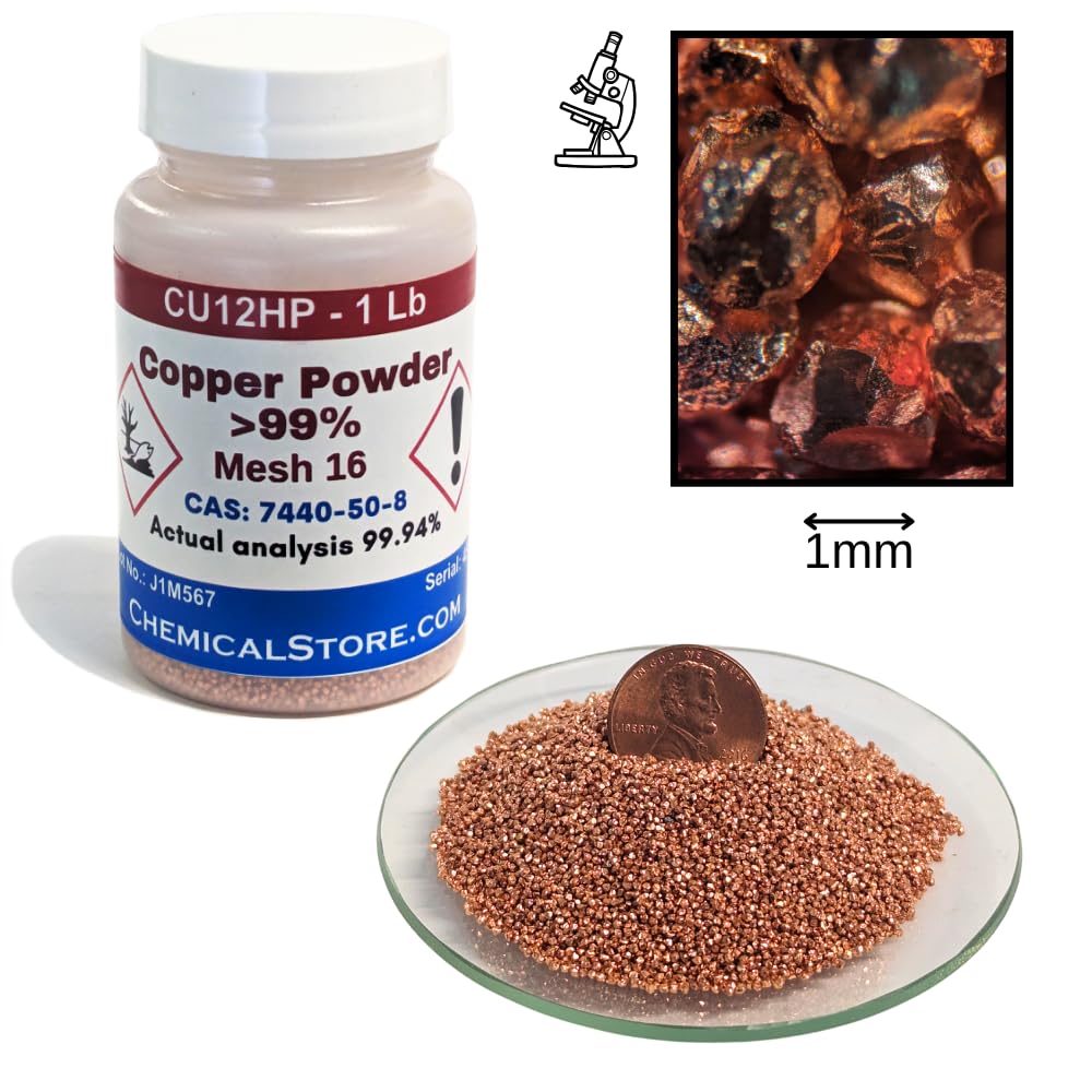 CHEMICALSTORE.COM Copper Granules 10-16 Mesh - 1 Lb - image 2