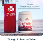 Ancient Nutrition Clean Energy Powder Strawberry Kiwi - 4.3 oz - image 3