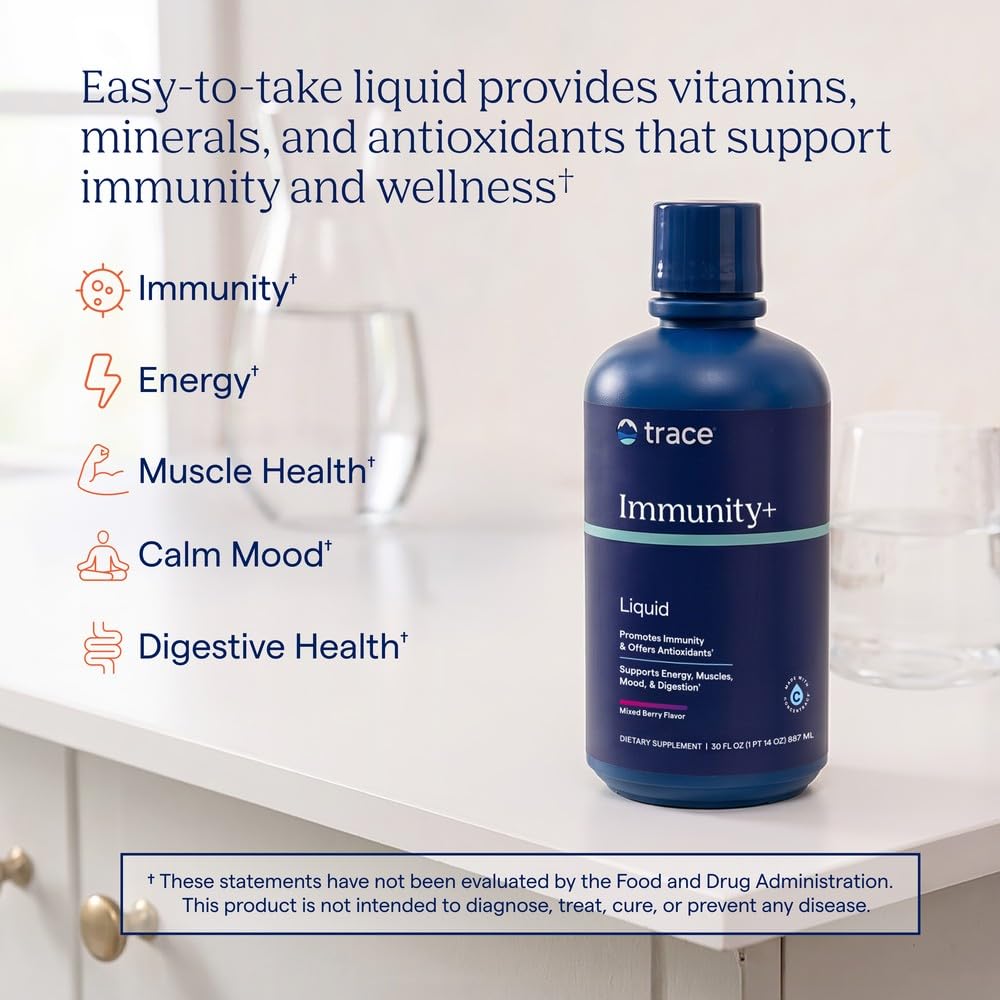 Trace Minerals Liquid Immunity with Elderberry and Zinc - 30 Fl Oz - image 2