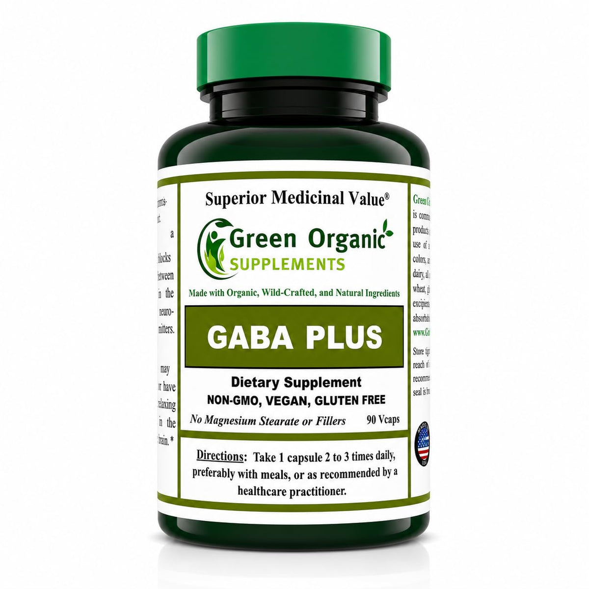 Green Organic Supplements GABA Plus - 90 Capsules