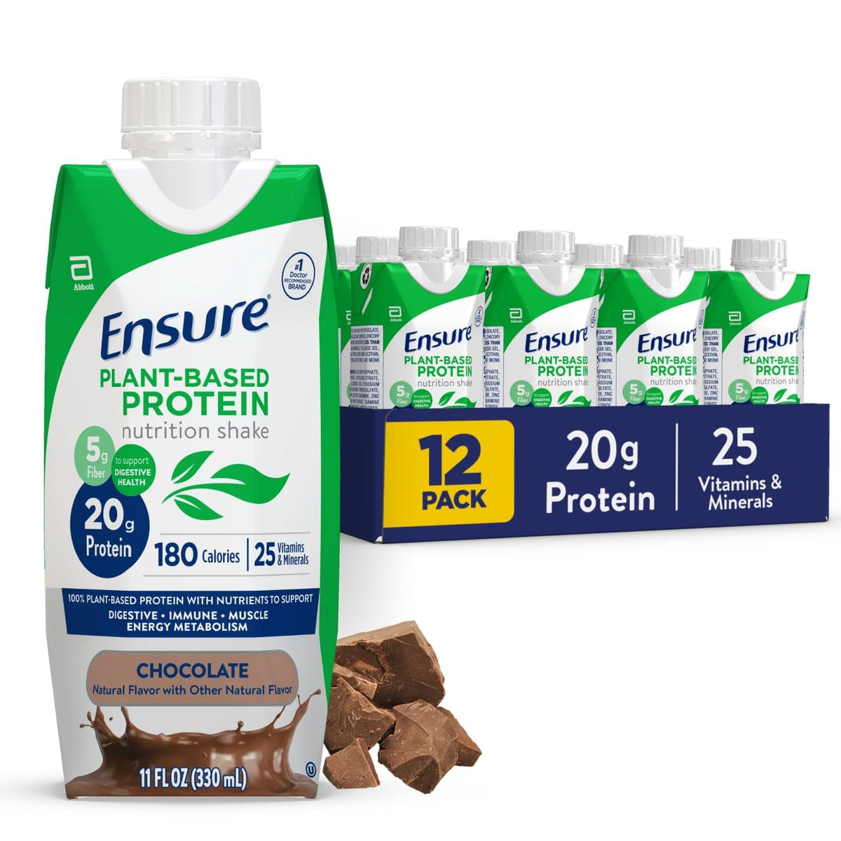 Ensure 100% Plant-Based Vegan Protein Nutrition Shakes with 20g Fava