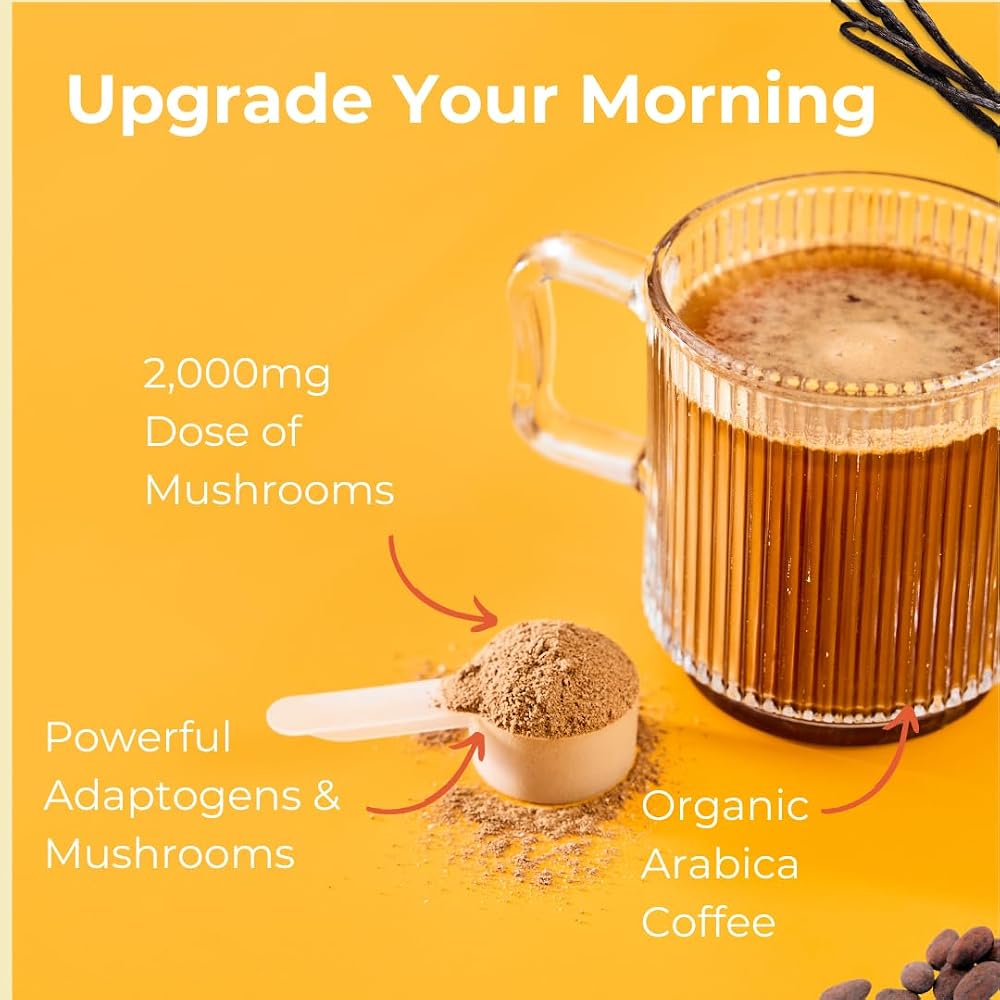 Shroovy Organic Mushroom Coffee with Lion's Mane & Ashwagandha - 30 Servings - image 2