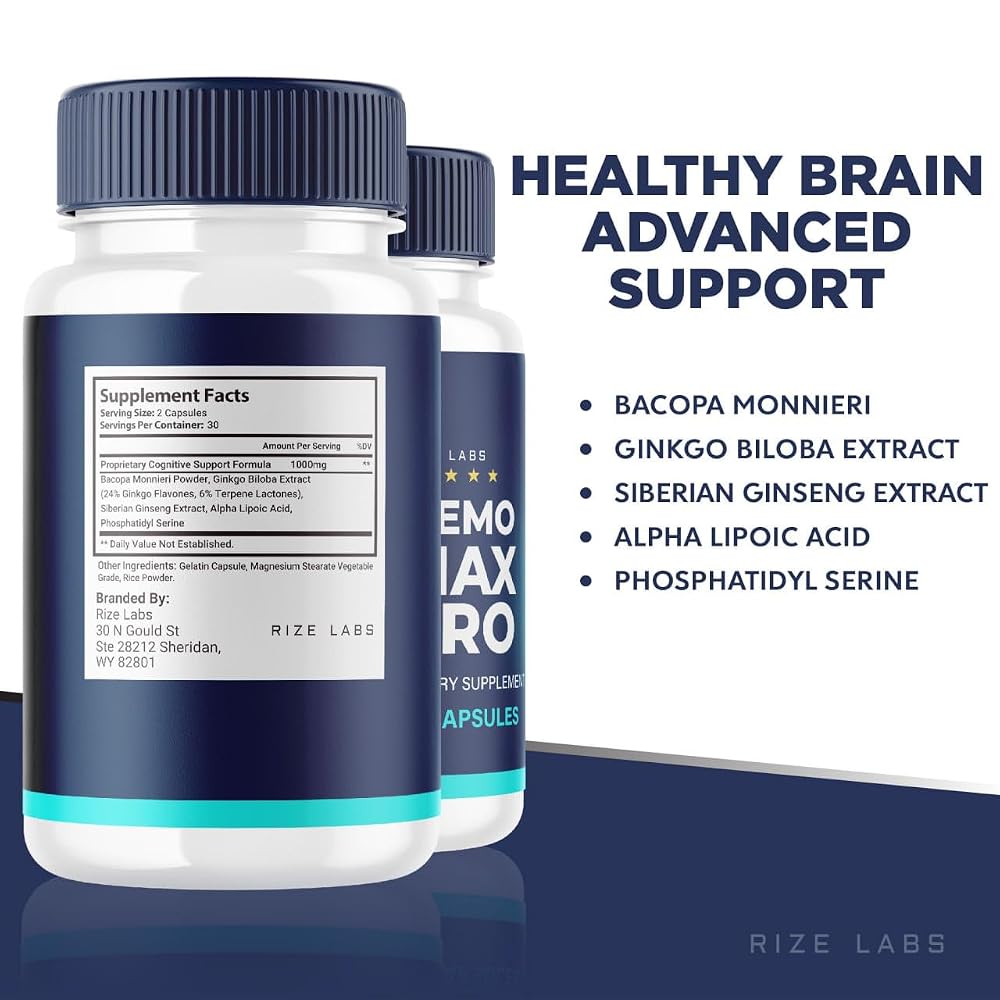 rize labs Memo Max Pro Brain Function Supplement - 60 Capsules - image 8